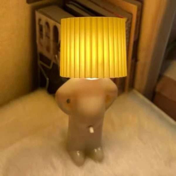 Claeted Naughty Boy Creative Table Lamp Unique LED Pleats Reading Lighting Bedroom Bedside Night Light Children's Gift - Image 2