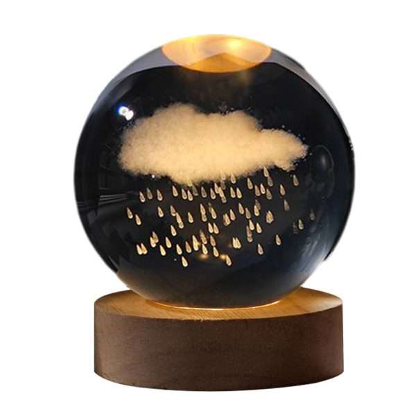 Crystal Ball LED Night Light Glowing Planet Galaxy Solar System Astronaut 3D Moon Table Lamp USB Bedroom Atmosphere Lamp - Image 15