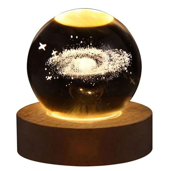 Crystal Ball LED Night Light Glowing Planet Galaxy Solar System Astronaut 3D Moon Table Lamp USB Bedroom Atmosphere Lamp - Image 7