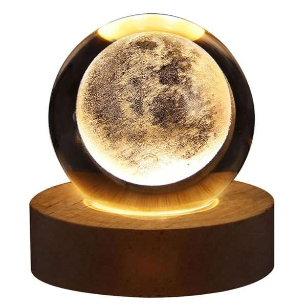 Crystal Ball LED Night Light Glowing Planet Galaxy Solar System Astronaut 3D Moon Table Lamp USB Bedroom Atmosphere Lamp - Image 11