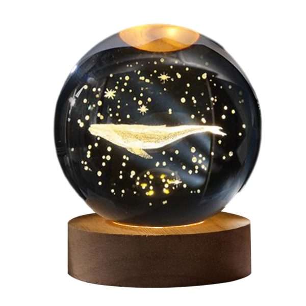 Crystal Ball LED Night Light Glowing Planet Galaxy Solar System Astronaut 3D Moon Table Lamp USB Bedroom Atmosphere Lamp - Image 17