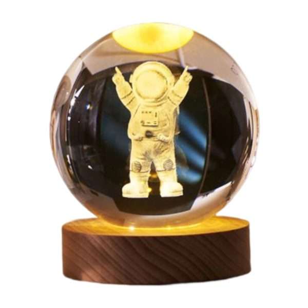 Crystal Ball LED Night Light Glowing Planet Galaxy Solar System Astronaut 3D Moon Table Lamp USB Bedroom Atmosphere Lamp - Image 13