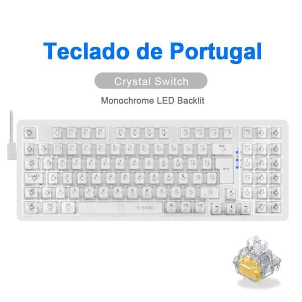 E-YOOSO Z94 USB Mechanical Gaming Keyboard Wired Monochrome Backlit 94 Key Russian Brazilian Portuguese for Compute Laptop PC - Image 17