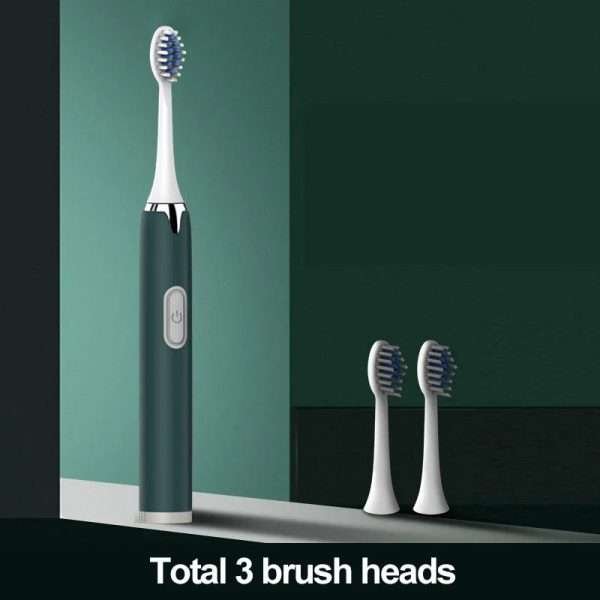 Electric Toothbrush AA Battery Sonic Teeth Brush IPX7 Waterproof Adult Automatic Teeth Whitening with 3 Replacement Brush Heads - Image 9