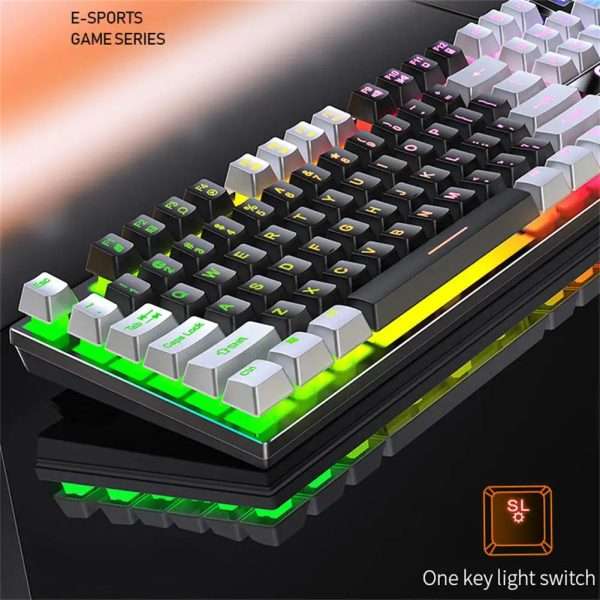 K500 Gaming keyboard 104 Keys Wired Gaming keyboard Backlit Mechanical Desktop Computer Keyboard for Desktop Laptop PC Gamers - Image 5