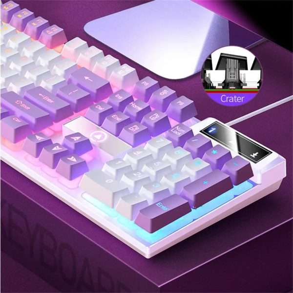 K500 Gaming keyboard 104 Keys Wired Gaming keyboard Backlit Mechanical Desktop Computer Keyboard for Desktop Laptop PC Gamers - Image 3