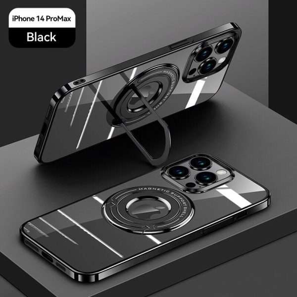 Luxury Magsafe Magnetic Phone Case With Metal Invisible Bracket Stand For iPhone - Image 7