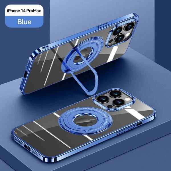 Luxury Magsafe Magnetic Phone Case With Metal Invisible Bracket Stand For iPhone - Image 6