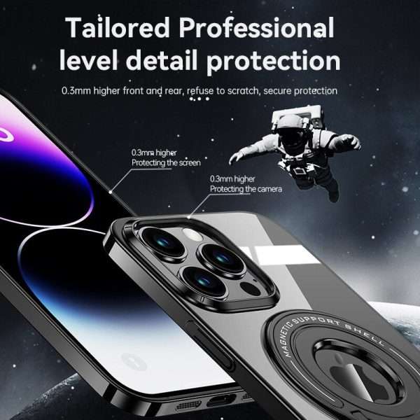 Luxury Magsafe Magnetic Phone Case With Metal Invisible Bracket Stand For iPhone - Image 2
