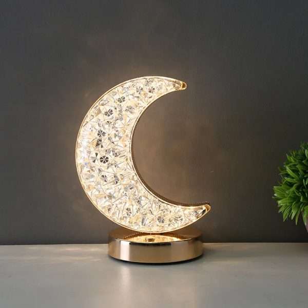 Nordic Luxury Bedroom Lamp Acrylic Crystal Star Bedside Table Lamp Romantic Atmosphere Lamp Recharge Touch Switch Night Lights - Image 9
