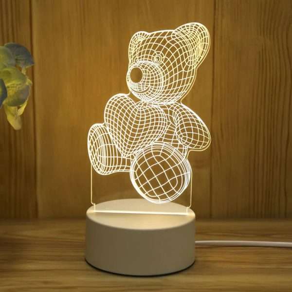 Romantic Love 3D Acrylic Led Lamp for Home Children's Night Light Table Lamp Birthday Party Decor Valentine's Day Bedside Lamp - Image 7