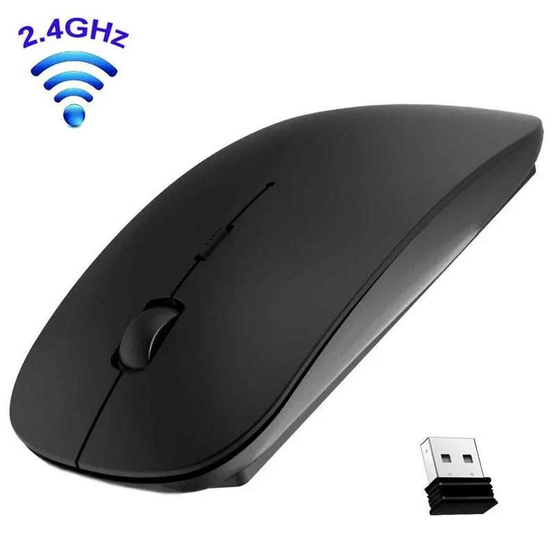 Slim Wireless Mouse 2.4GHz Optical Mice 1600DPI Gamer Office Quiet Mouse Ergonomic Design Mice With USB Receiver For PC Laptop
