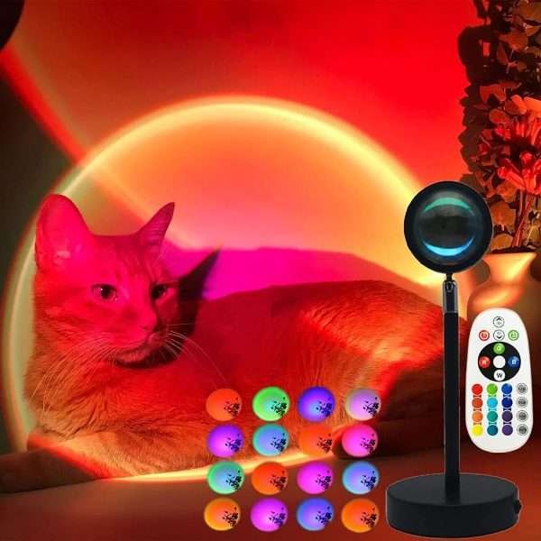 Smart Bluetooth Night Light Rainbow Sunset Projector Lamp for Home Coffe shop Background Wall Decoration Atmosphere Table Lamp - Image 7