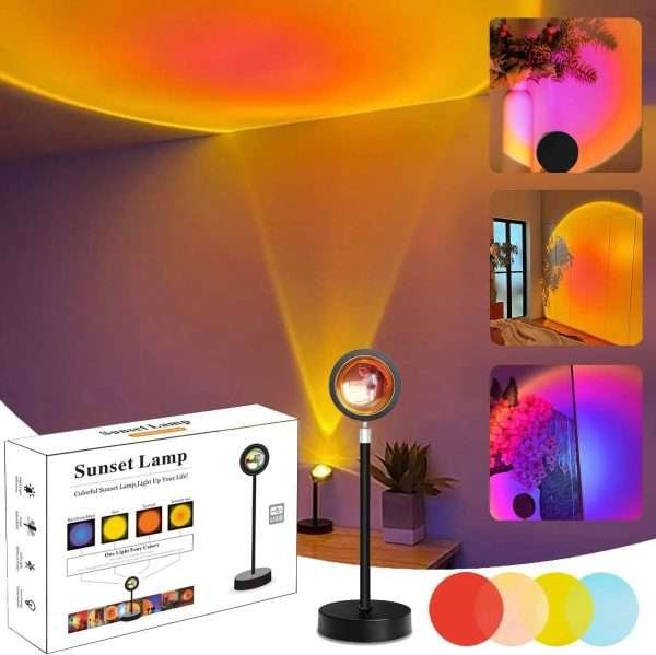 Smart Bluetooth Night Light Rainbow Sunset Projector Lamp for Home Coffe shop Background Wall Decoration Atmosphere Table Lamp - Image 9