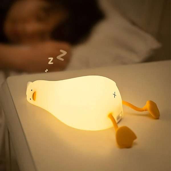 USB Rechargeable Duck Lamp, Silicone Mood Light, Bedside Decor, Creative Gift for Kids, Night Light for Room. - Image 6