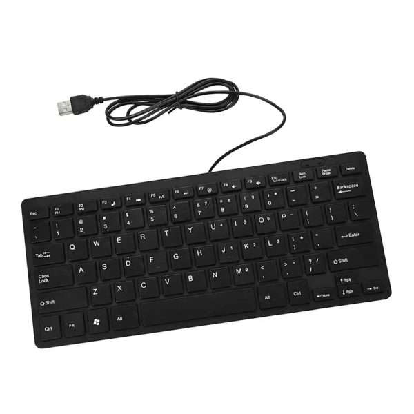 USB Slim Silent  Mini PC Keyboard for The Laptop Desktop 11.2x4.5x0.6" - Image 2