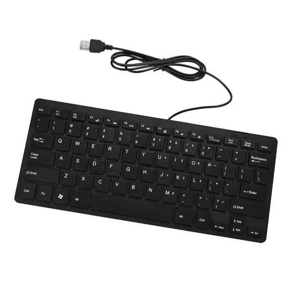 USB Slim Silent  Mini PC Keyboard for The Laptop Desktop 11.2x4.5x0.6" - Image 3