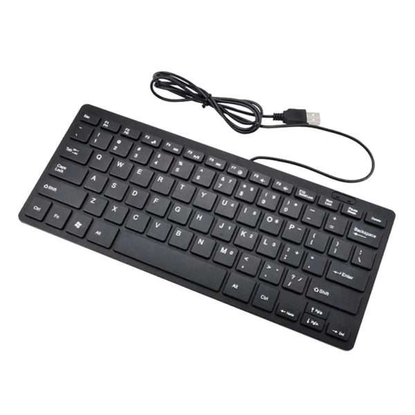 USB Slim Silent  Mini PC Keyboard for The Laptop Desktop 11.2x4.5x0.6" - Image 5