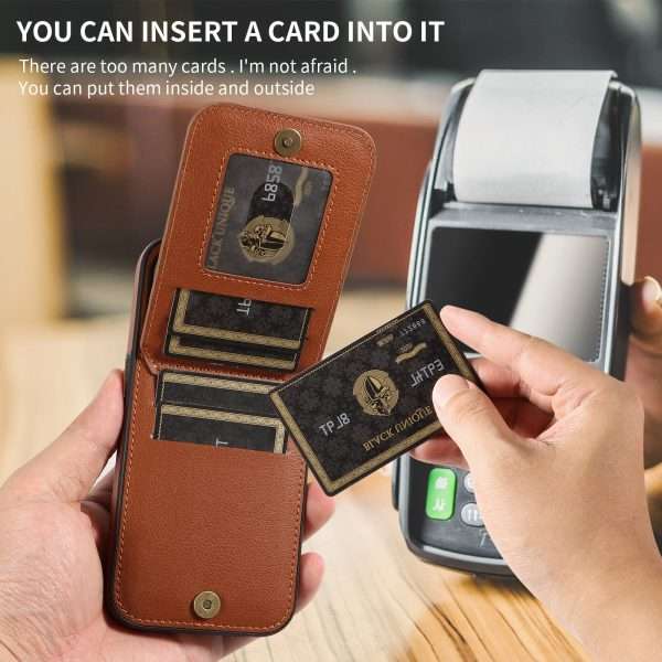 Wallet Leather Phone Case With Wallet Pocket and Ring Holder For IPhone - Image 12