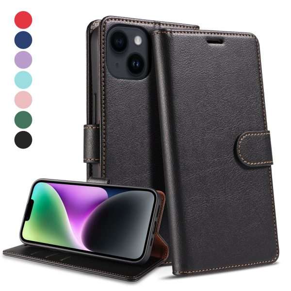 Wallet Leather Phone Case With Wallet Pocket and Ring Holder For IPhone - Image 3