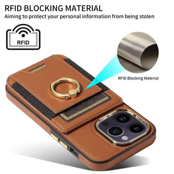 Wallet Leather Phone Case With Wallet Pocket and Ring Holder For IPhone - Image 9